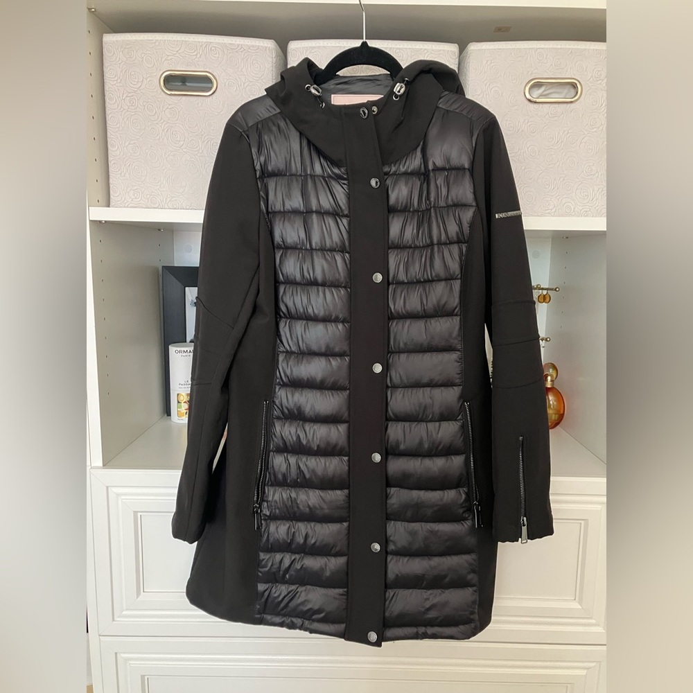 Euc Bcbg Mixed Material Jacket - image 1